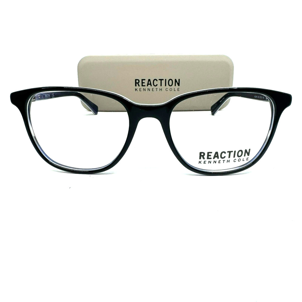 Kenneth Cole Reaction KC0876 005 Black Plastic Eyeglasses Frame 53-18-145 H11958